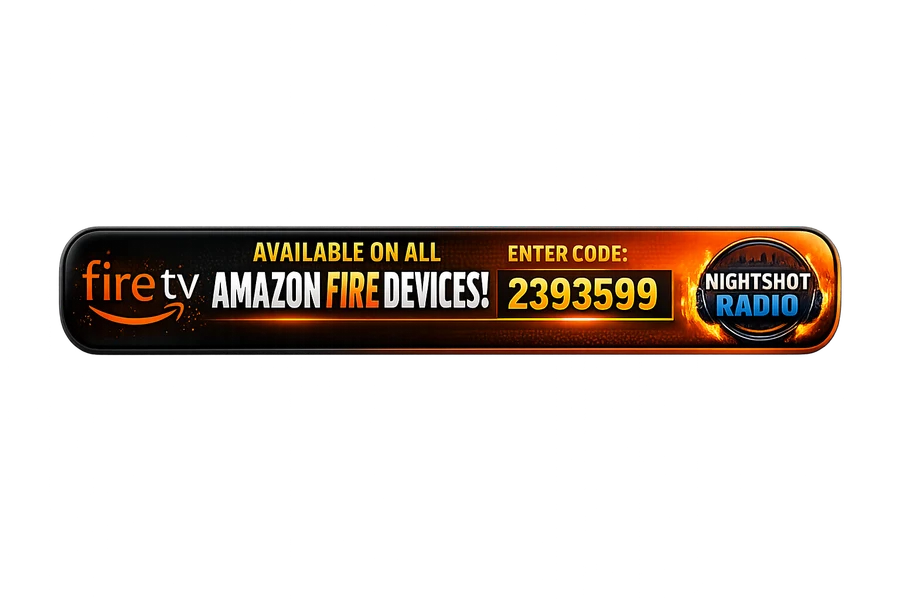 Available on all Amazon Fire devices — enter code 2393599